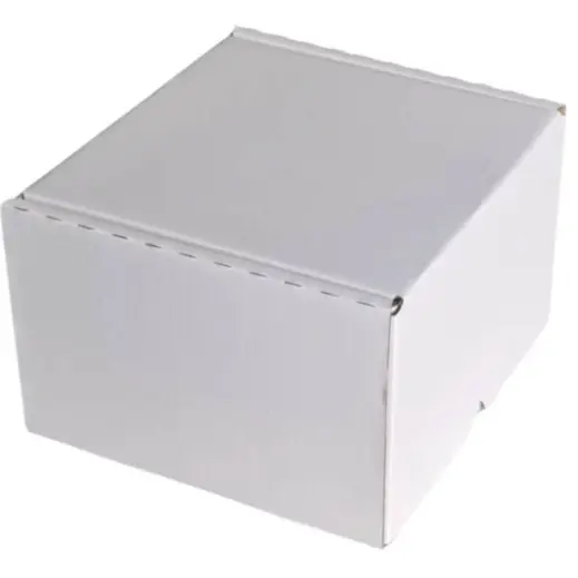 Shipping Box - Tall Square White Closed
